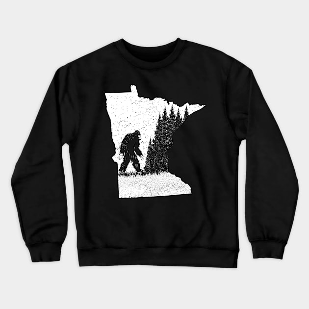 Minnesota Bigfoot Crewneck Sweatshirt by Tesszero